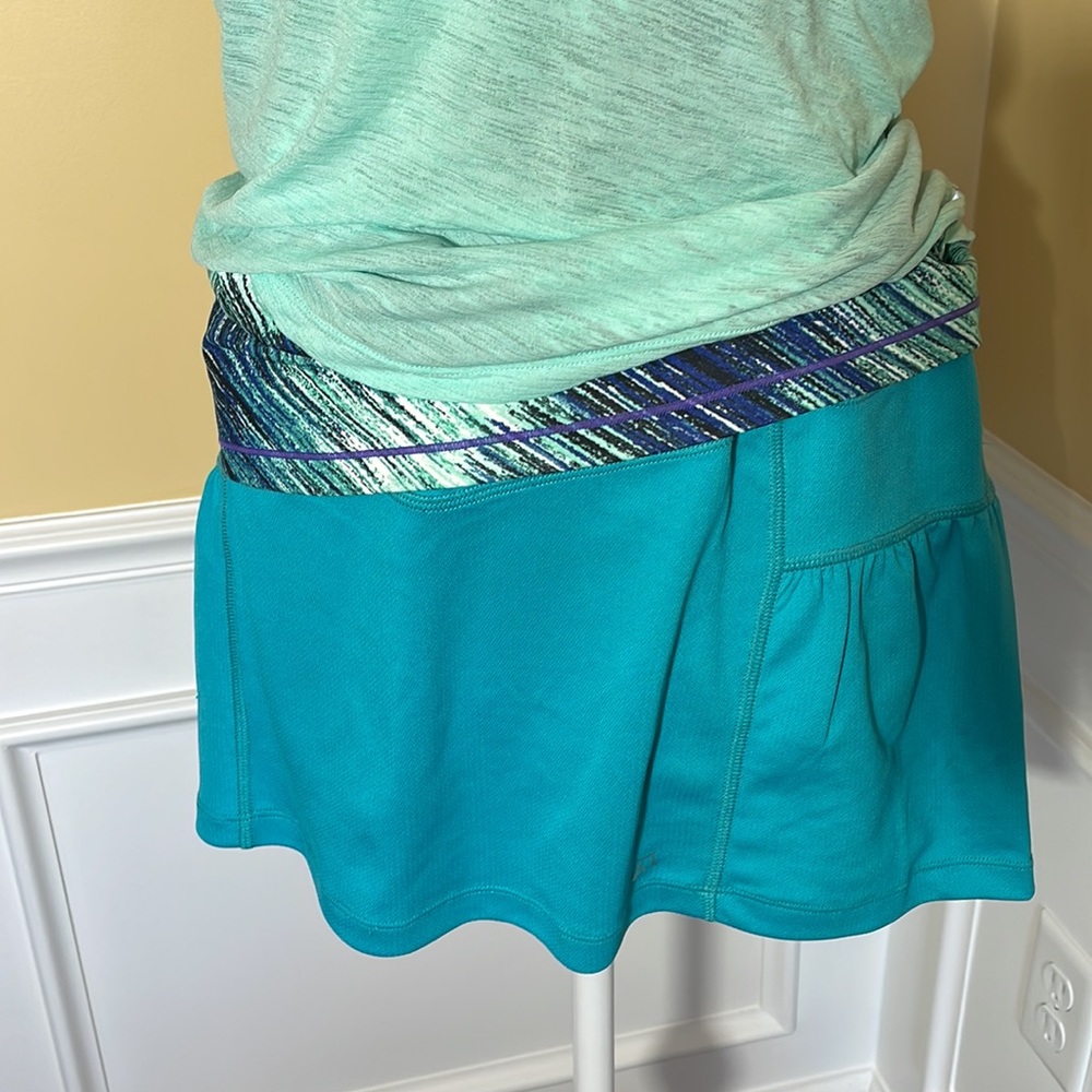 Teal Skirt Sports Running Skirt.